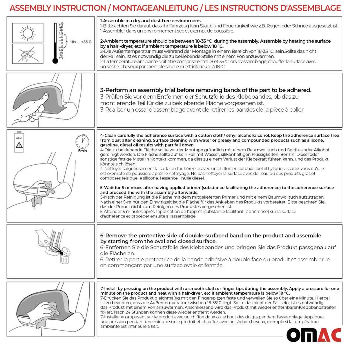 Ford Fiesta Mirror Cover - Omac - S. Steel - Gloss Silver - 2011-2019